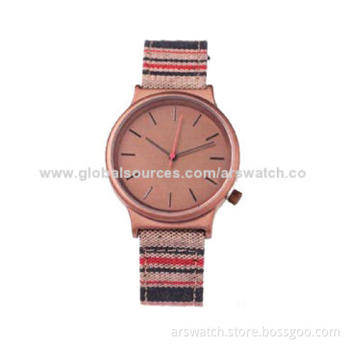 Men's Sports Watch, Canvas Strap, Japan Quartz Movement, 3ATM Water-resistantNew